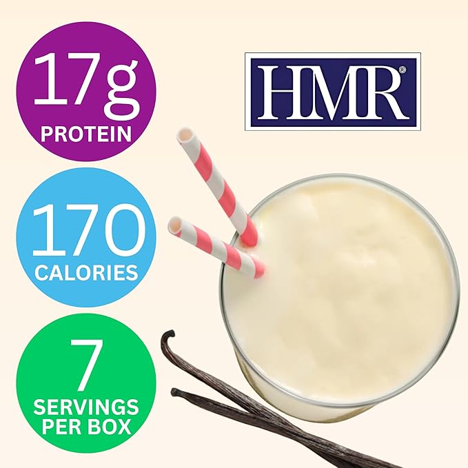 HMR 800 Shake Meal Replacement Mix | Vanilla Shake Powder to Support Healthy Weight Loss | 17g of Protein | Easy to Make | Low Calorie Food | Triple Pack, 7 Servings
