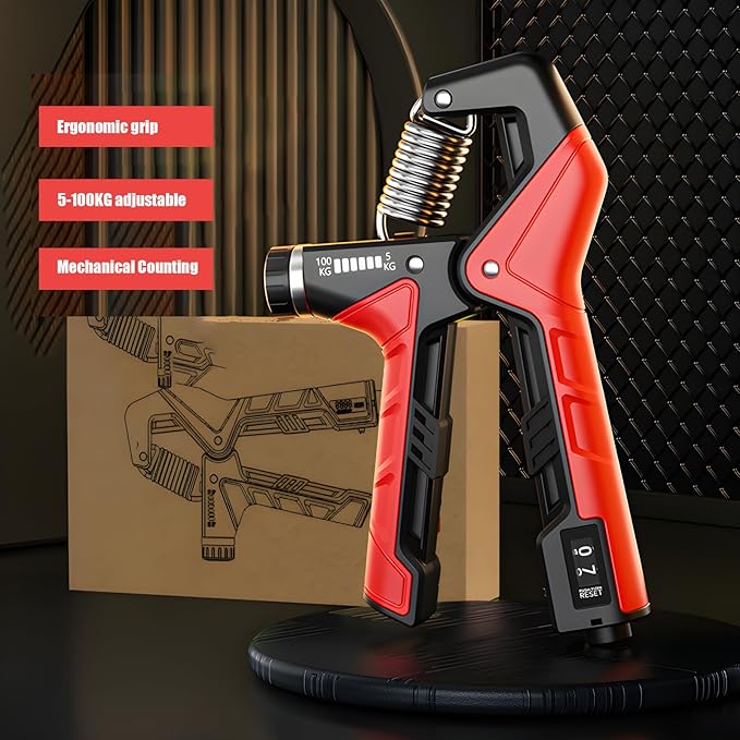 Hand Strengthener,Grip Strengthener Forearm,Hand Grip Strengthener with Adjustable Resistance 11-220Lbs(5-100KG),Forearm Strengthener, Hand Exerciser for Muscle Building and Injury Recover