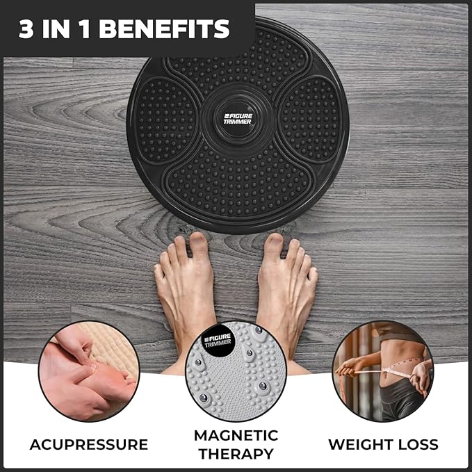 Core Abs Twister Board - Waist Sculptor Twister Board for Core & Ab Exercise - Waist Twisting Disc, Dizzy Disc Twist Board for Slimming Workout with 8 Magnets Reflexology