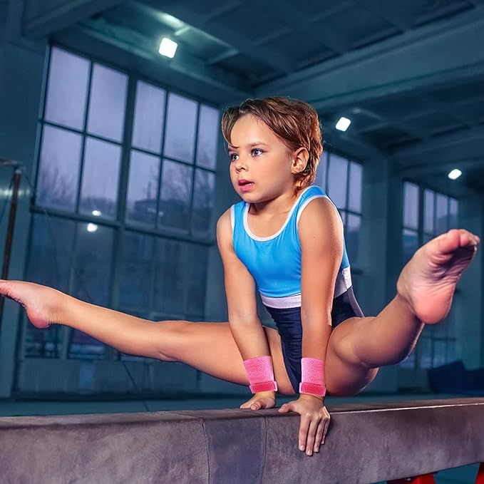 2 Gymnastics Grips Wristbands Sets for Girls Youth Kids
