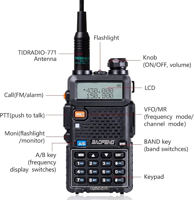 2 Pack BaoFeng UV-5R 8 Watt Ham Radio