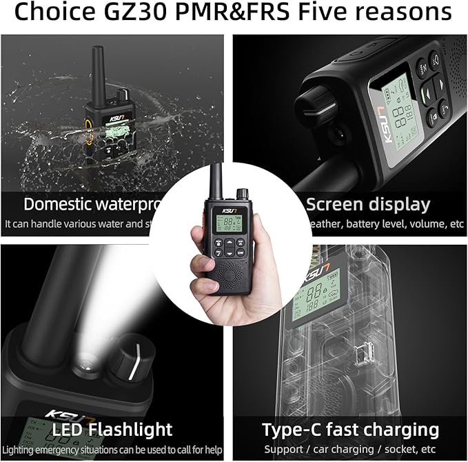 1 Pack Walkie Talkies GZ30 Two-Way Trip(1 Pack)