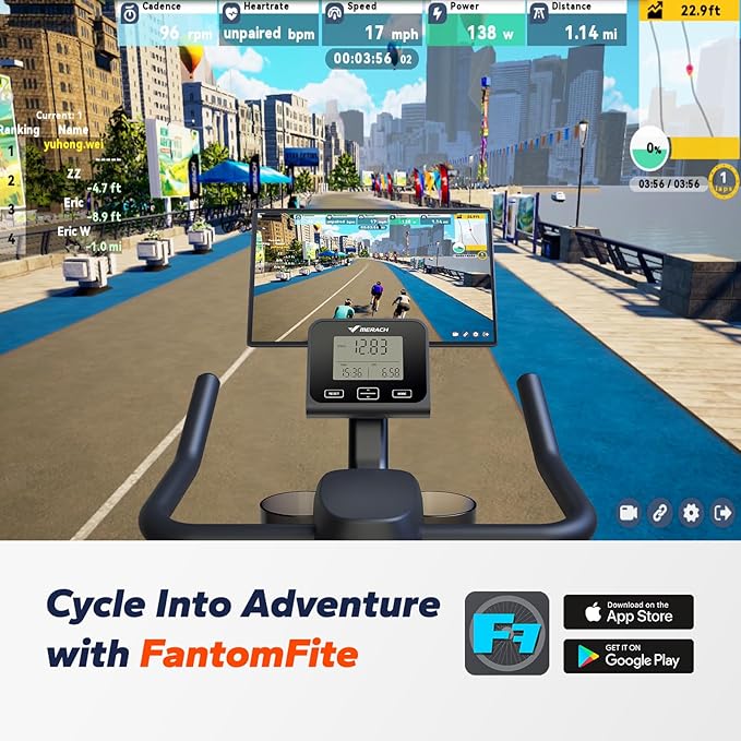 MERACH Indoor Cycling Bike, Exercise Bike for Home with Magnetic, Bluetooth Stationary Bike with APP Data Tracking, and Tablet Holder