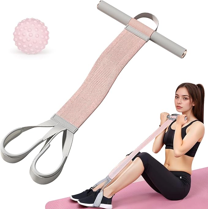 Fabric Resistance Band with Handles, Resistance Bands for Women, Non-Slip Elastic Bands for Strength Muscle Training, Stretch Band Workout Equipment for Leg Arm Chest Core Wrist Ankle