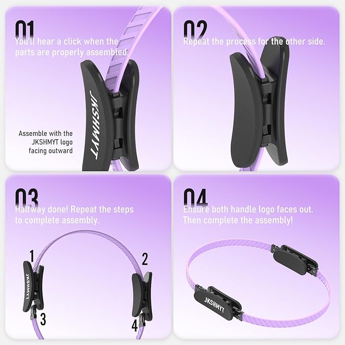 JKSHMYT Pilates Ring-14.5" Home Pilates kit with Padded Handles, Mini Ball, Resistance Bands, Guide & Bag, Better me Pilates Essentials Set for Workouts Women