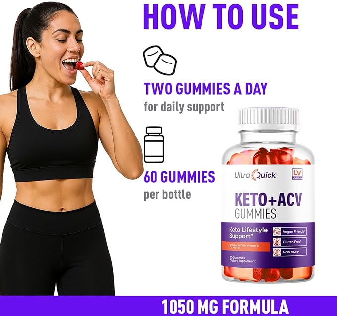 (5 Pack) Ultra Quick Keto ACV Gummies, UltraQuick Keto ACV Gummies 1050MG, UltraQuick Keto Plus ACV Gummies Support, Ultra Quick Keto, Ultra Quick Keto Plus ACV Gummy, 300 Gummies For 5 Months