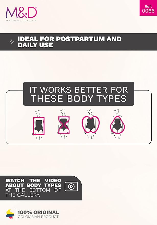 Fajas MyD 0068 Full Body Shaper Mid Thigh Bodysuit | Fajas for Women Colombianas