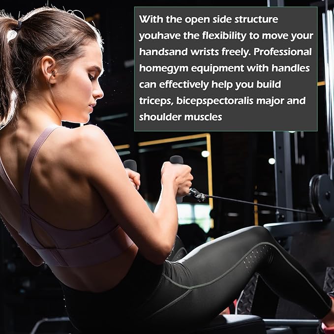 Open Ended Chrome Grip Handles for Total Gym Accessories - Compatible with Total Gym XLS, Supra, Electra, FIT - Replacement Parts