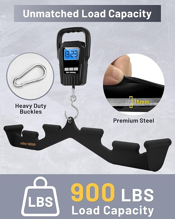 LAT Pull Down Bar with 6 Ergonomic Handles, Neutral Grip LAT Pulldown Attachments for Whole Back Training, Wide Grip LAT Pulldown Bars for Home Gym Cable