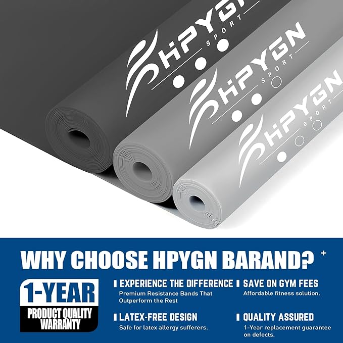 Resistance Bands, Exercise Bands, Physical Therapy Bands for Strength Training, Yoga, Pilates, Stretch Elastic Band with Different Strengths, Workout Bands for Home Gym