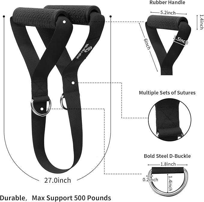 Landmine Attachment for Barbell Bar,Portable Landmine Handle Straps, T Bar Row Attachment, Fits Barbell and Cable Machine, Portable Strength Training and Home Gym Equipment
