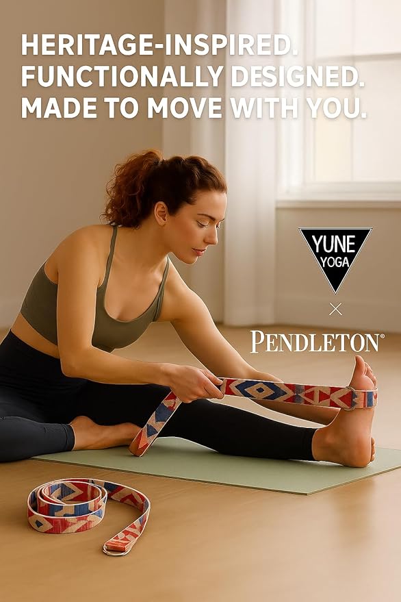 Yune Yoga x Pendleton Strap – Canyonlands Design – 100% Cotton Yoga Stretching & Carrying Strap – Eco-Friendly, Durable, Adjustable – Ideal for All Yoga Levels