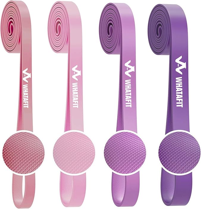 WHATAFIT Resistance Bands, Pull Up Assistance Bands, Exercise Bands, Workout Bands Set for Men and Women Home Fitness, Body Stretching, Strength Training, Physical Therapy