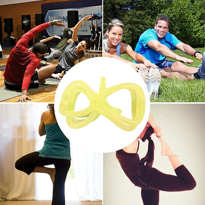 7 Ring Stretch Resistance Exercise Band, BetterJonny Workout Bands Yoga Stretching,Foot, Leg and Arm Exerciser for Home or Fitness Center Workout Walking Exercise