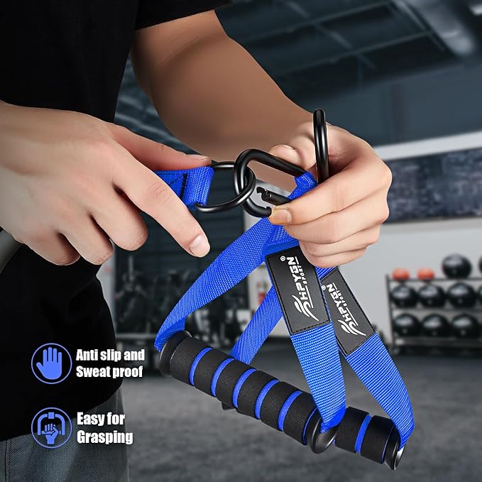 HPYGN Resistance Bands, Heavy Exercise Bands with Handles, Fitness Bands for Working Out, Workout Bands for Men, Weight Bands Set for Muscle Training, Strength, Slim, Yoga, Home Gym Equipment