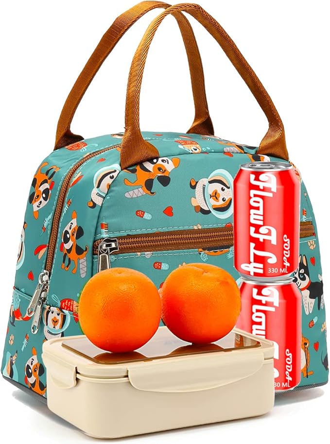 FlowFly Insulated Lunch Cooler Bag - Tote Bag Organizer for Women/Men, Dog