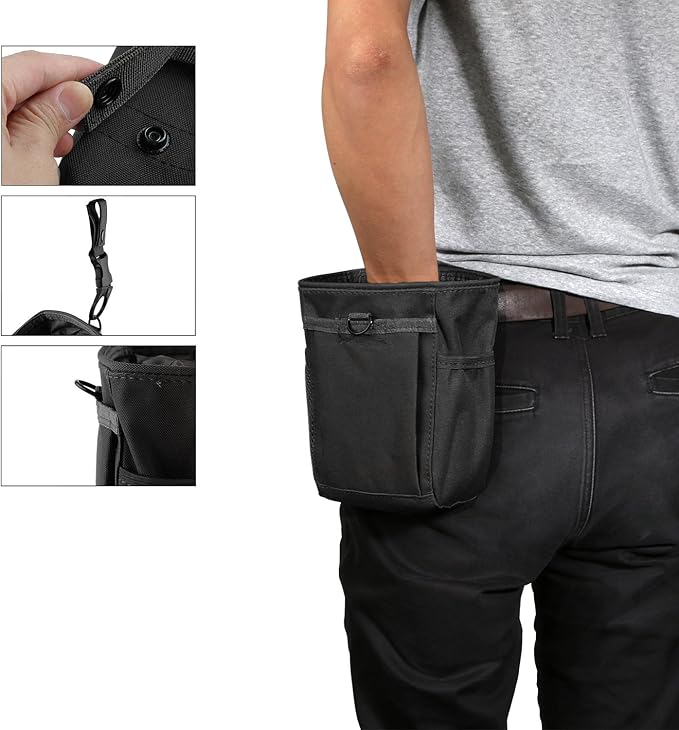 Drawstring Highend Rock Climbing Chalk Bag with a Carabiner Different Pockets for Climbing Bouldering, Gymnastics, Gym Pouch, Cross Fit and Lifting