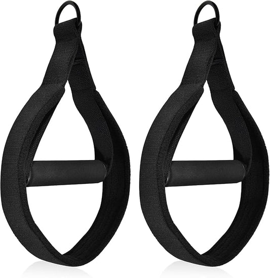 Pilates Double Loop Straps for Reformer, D Ring Straps Handle, Yoga Exercise Straps, 2 PCS