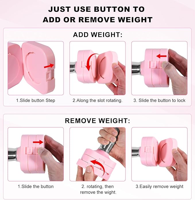 15LB 20LB 50LB Adjustable Dumbbell Set Free Weights Dumbbells Set for Women Men Hand Weights Sets Adjust Dumbbell Weight Sets for Home Gym Exercise Workout Strength Training Equipments