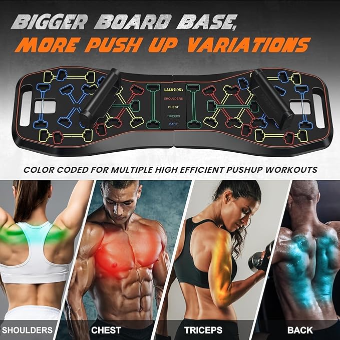 LALAHIGH Home Workout Equiptment: Portable Exercise Push Up Board 20 Fitness