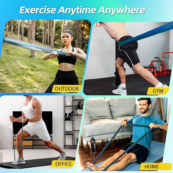WHATAFIT Resistance Bands, Pull Up Assistance Bands, Exercise Bands, Workout Bands Set for Men and Women Home Fitness, Body Stretching, Strength Training, Physical Therapy