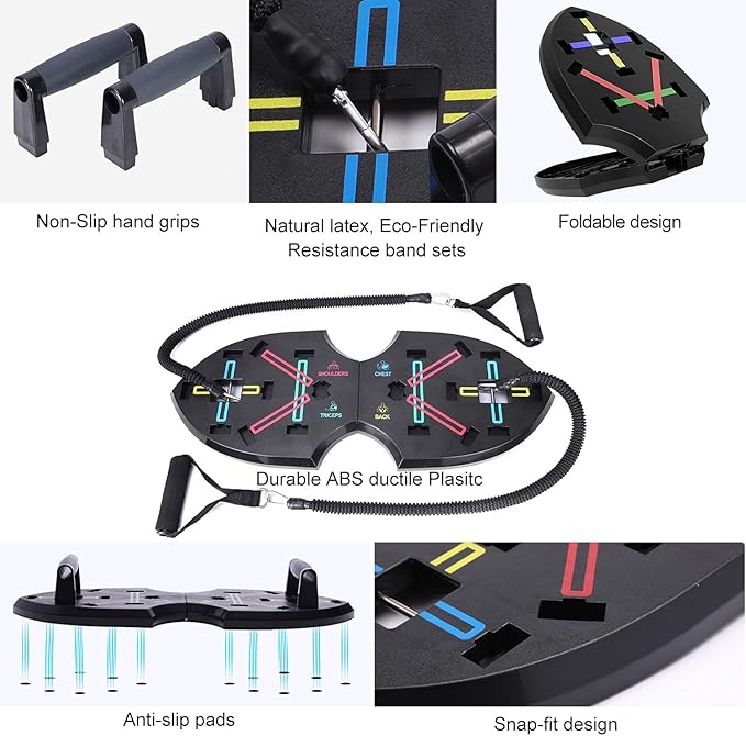 LALAHIGH Upgraded Push Up Board: Multi-Functional 20 in 1 Bar