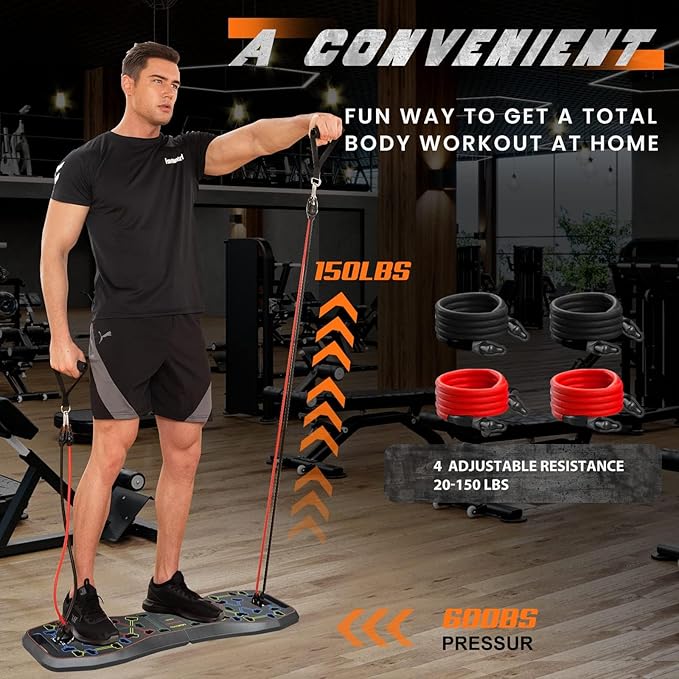 LALAHIGH Home Workout Equiptment: Portable Exercise Push Up Board 20 Fitness