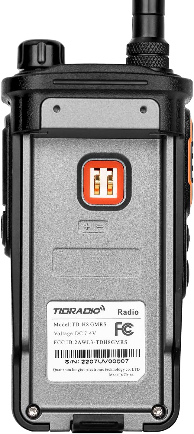 (2nd Gen) TIDRADIO TD-H8 GMRS Radio 2-Way Radio 2500mAh Battery TD-771 Antenna,DTMF,VOX,NOAA (2Pack)