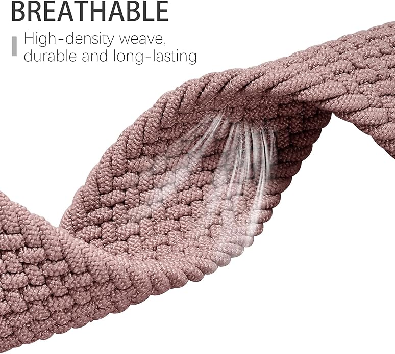 Braided Solo Loop Bands Compatible with Fitbit Charge 6/Charge 5, 3 Pack Adjustable Stretchy Wristbands Soft Woven Nylon Replacement for Fitbit Charge 5/Charge 6 Tracker Smart Watch for Women Men