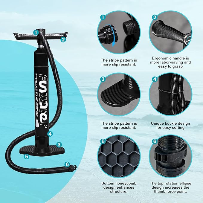 FunWater Inflatable Ultra-Light Stand Up Paddle Board for All Skill Levels with Premium SUP Paddleboard Accessories,Non-Slip Comfort Deck for Youth & Adults