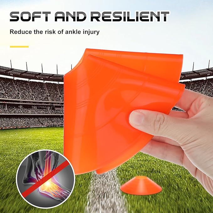 100 Pcs Soccer Training Cones Kit Field Pro