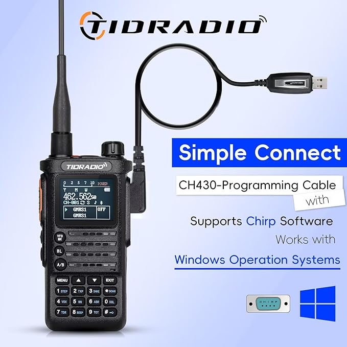 (2nd Gen) TIDRADIO TD-H8 GMRS Radio Long Range 2500mAh Battery,APP (1 Pack)