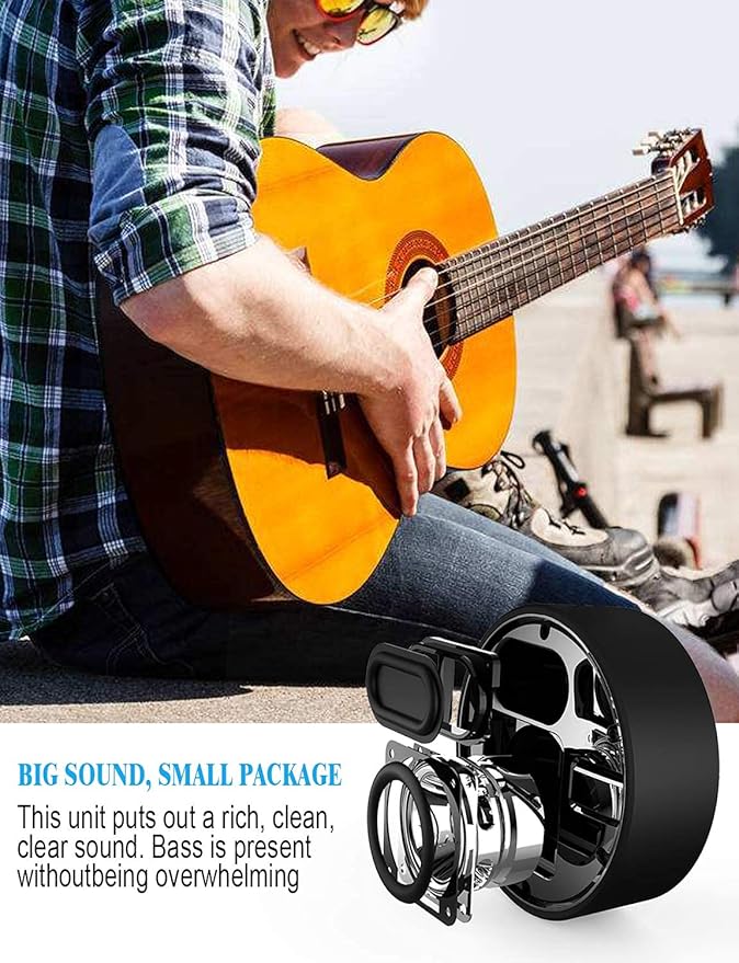 INSMY C12 IPX7 Waterproof Shower Bluetooth Speaker, Portable Small Speaker, Speakers Bluetooth Wireless Loud Clear Sound Support TF Card Suction Cup for Kayak Canoe Beach Gift (Black)