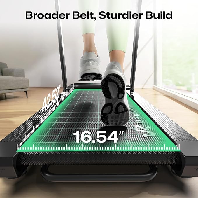 UREVO Treadmill with Desk Workstation, Walking Pad Treadmills for Home Office, Under Desk Compact Design Treadmill with HIIT Programs, Remote Control, LED Display