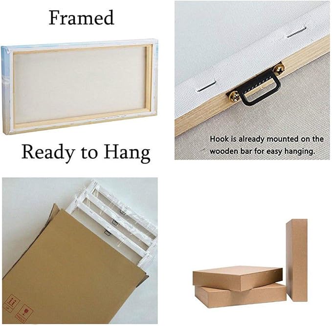 Hustle Grand Slogan Poster,Gift for Boss, Present for Father, Framed Canvas Wall Art Success Quote, Office Wall Art, Black Large Poster, Inspirational Print (F-3pcs,16x24inchx3pcs)