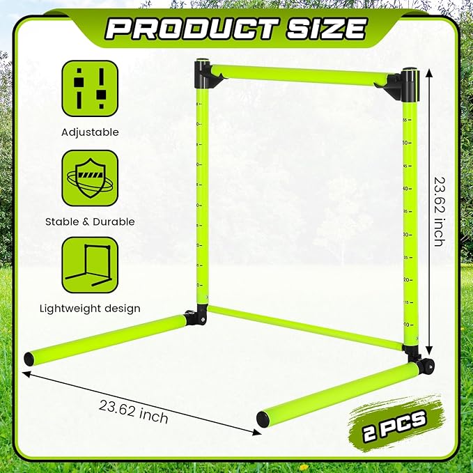 2 Pcs Adjustable Height Training Hurdle 23.62 Inch