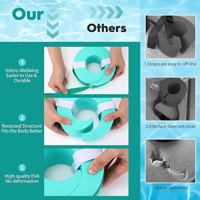 2 Pcs Foam Swim Aquatic Cuffs Equipment Water