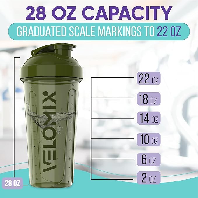 '-2 Pack- 28 oz Protein Shaker Bottles for Protein Mixes - 2x Wire Whisk | Leak Proof Shaker Cups for Protein Shakes | Pre Workout Shaker Bottle | Shakers for Protein Shakes-Green&Blue