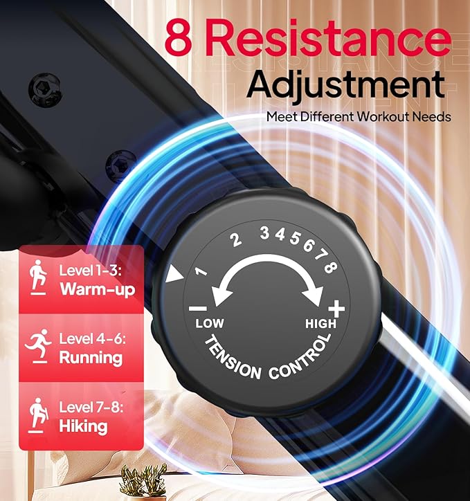 Recumbent Exercise Bike for Home,Recumbent Stationary Bikes for Adults & Seniors,Load Capacity of 400 pounds,Equipped with 16 Adjustable Gears, and Soft Adjustable Seats