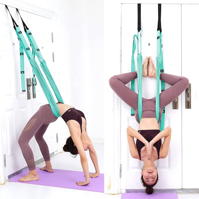 Tchrules Leg Stretcher Strap, Backbend Training Belt with Door Anchor, Flexibility Trainer Stretching Equipment Assist Stretch Strap for Fitness Gymnastics Dance Aerial Yoga Ballet