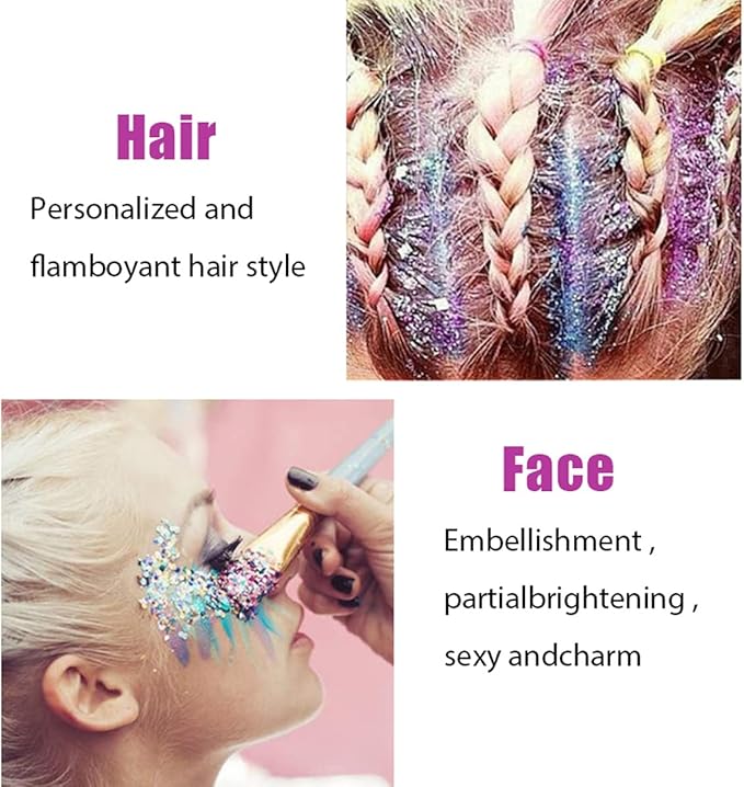 Gold Face Glitter Gel,Music Festival Yellow Body Glitter Singer Concerts Hair Glitter Sequins,Mardi Gras Outfits for Women,Sparkling Carnival Rave Accessories Decorations,50ML