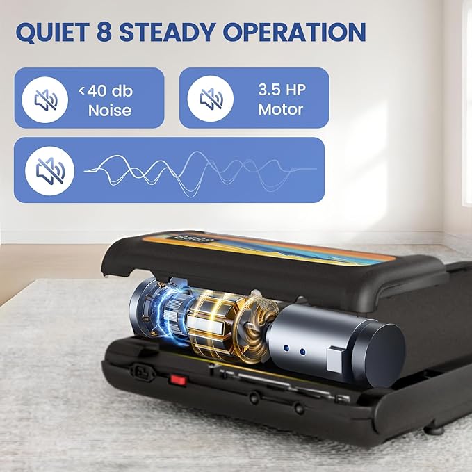 Walking Pad Treadmill, Adjustable 10% Incline 450LBS Capacity, 3.5HP 4 in 1 Portable Treadmills for Home Office, Under Desk Treadmill with Handle Bar, LED Display Remote Control