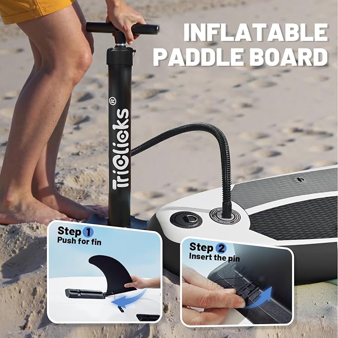 10' Inflatable Stand Up Paddle Board, Ultra-Light Wide Yoga Board for All Skill Levels with Premium SUP Paddleboard Accessories, 84L Waterproof Bag, Non-Slip Comfort Deck for Youth & Adults