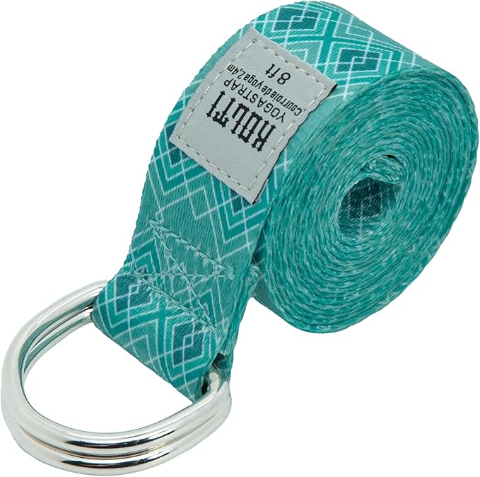 Yoga Exercise Adjustable Straps 8FT with Durable D-Ring for Pilates & Gym Workouts | Hold Poses, Stretch, Improve Flexibility & Maintain Balance