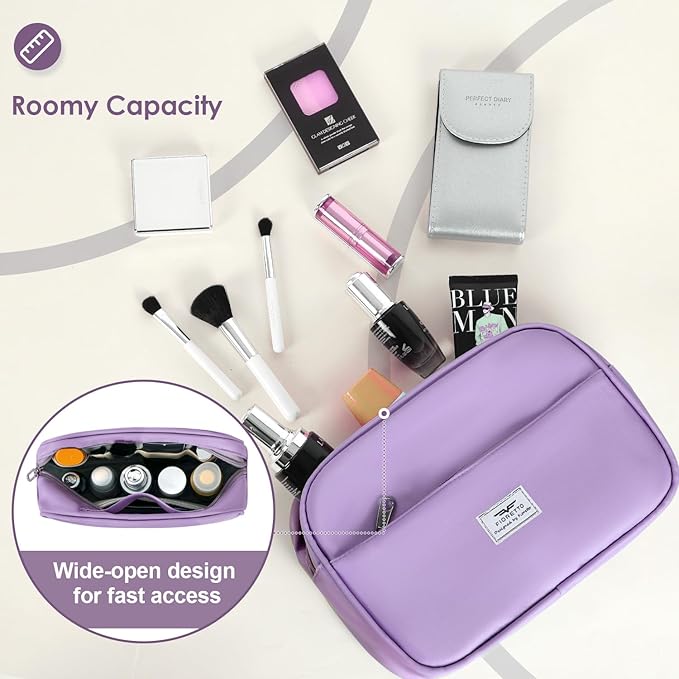 FIORETTO Womens Gym Tote Duffle Bag with Toiletry Bag, Sports Duffel Overnight Hospital Workout Carry on Bag for Girls with Wet Pocket & Shoe Compartment, Ideal for Travel, Swimming, Dance Purple