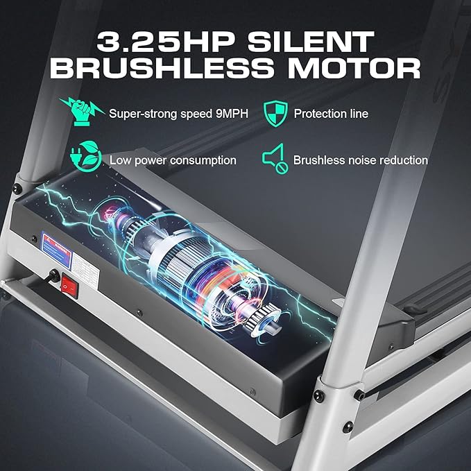 SYTIRY Treadmills for Home with TV Screen and WiFi,Smart Foldable Treadmill Machine,3D Virtual Sports Scene,HiFi Speakers,Popular APP for Social Networking,Video,and Search,Walking Treadmill