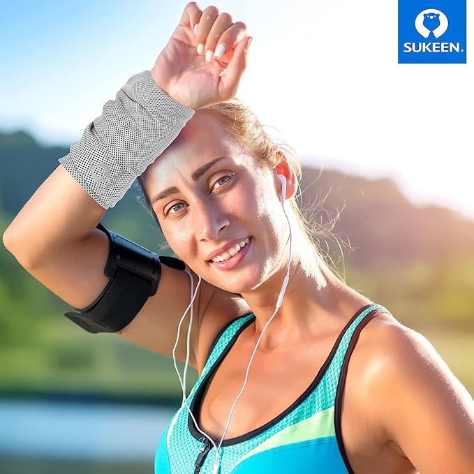 Sukeen 8 Pack Cooling Towel (40"x12"), Ice Towel Sets,Soft Breathable Chilly Towel,Microfiber Towel for Yoga,Sport,Running,Gym,Workout,Camping,Fitness,Workout