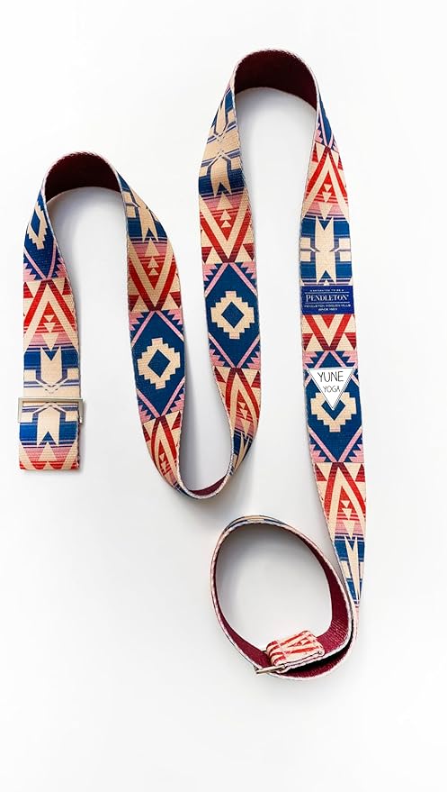Yune Yoga x Pendleton Strap – Canyonlands Design – 100% Cotton Yoga Stretching & Carrying Strap – Eco-Friendly, Durable, Adjustable – Ideal for All Yoga Levels
