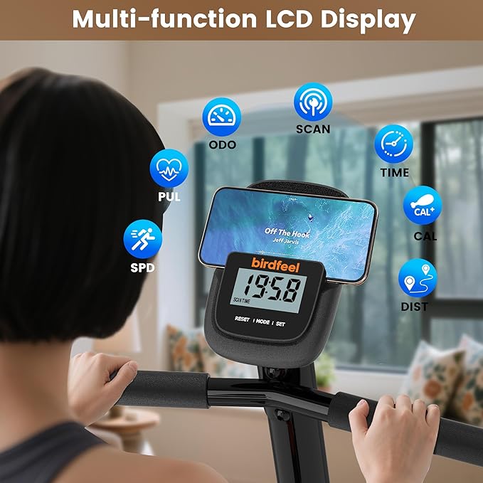 Recumbent Exercise Bike for Home,Recumbent Stationary Bikes for Adults & Seniors,Load Capacity of 400 pounds,Equipped with 16 Adjustable Gears, and Soft Adjustable Seats