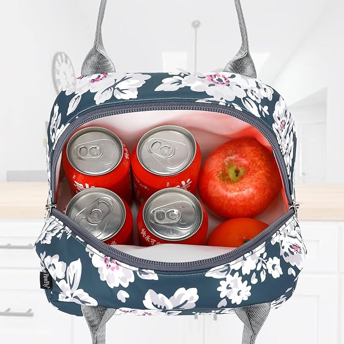 FlowFly Insulated Lunch Cooler Bag - Tote Bag Organizer for Women/Men, Plum